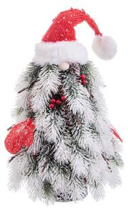 Christmas Tree White Red Green Plastic Polyfoam Fabric 21 x 21 x 45 cm