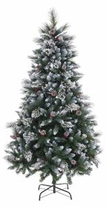 Christmas Tree White Red Green PVC Metal Polyethylene Snowfall 210 cm