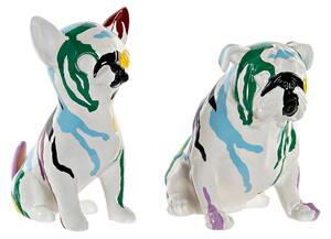 Decorative Figure DKD Home Decor Multicolour Dog Lacquered 20 x 12,5 x 17,5 cm (2 Units)