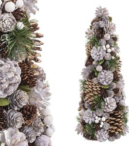 Christmas Tree White Golden Plastic Foam Pineapples 19 x 19 x 48,5 cm