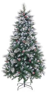 Christmas Tree White Red Green Natural PVC Metal 240 cm