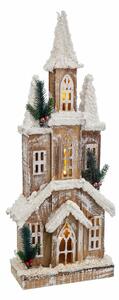 Christmas bauble White Beige Wood House 21 x 10 x 59 cm