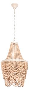 Ceiling Light Home ESPRIT White Brown Wood Metal 25 W 40 x 40 x 70 cm