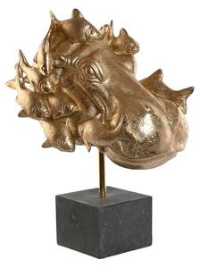 Decorative Figure Home ESPRIT Black Golden Hippopotamus 33 x 21,5 x 45 cm