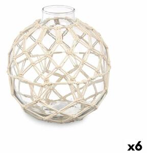 Decorative bauble White Transparent 18 x 20 cm (6 Units)