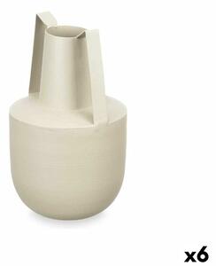 Vase With handles Light brown Steel 14 x 24 x 14 cm (6 Units)