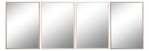 Wall mirror Home ESPRIT White Brown Beige Grey Crystal polystyrene 63,3 x 2,6 x 89,6 cm (4 Units)