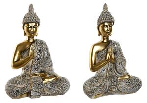 Decorative Figure Home ESPRIT Beige Golden Buddha Oriental 21 x 11,5 x 28 cm (2 Units)