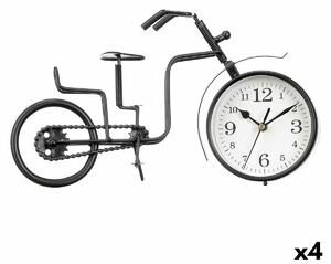 Table clock Bicycle Black Metal 33 x 21 x 4 cm (4 Units)