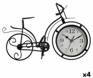 Table clock Bicycle Black Metal 33 x 22,5 x 4,2 cm (4 Units)