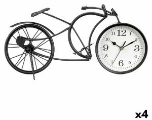 Table clock Bicycle Black Metal 40 x 19,5 x 7 cm (4 Units)