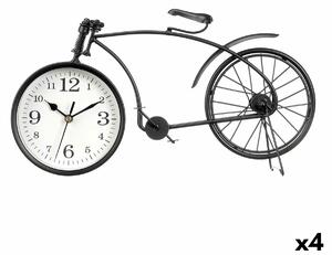 Table clock Bicycle Black Metal 38 x 20 x 4 cm (4 Units)