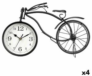 Table clock Bicycle Black Metal 36 x 22 x 7 cm (4 Units)