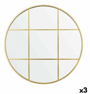 Wall mirror Window Golden polystyrene 80 x 80 x 3 cm (3 Units)