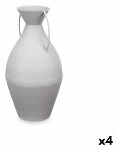 Vase Grey Steel 22 x 43 x 22 cm (4 Units)