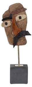 Sculpture Brown Black Resin 18 x 11 x 48,5 cm Mask