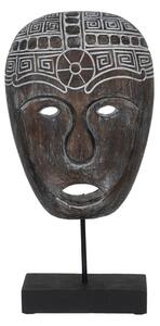 Decorative Figure Brown Mask 24 x 12 x 46 cm