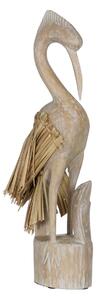 Decorative Figure White Natural Heron 20 x 10 x 62 cm