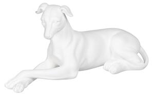 Decorative Figure White Dog 18 x 12,5 x 37 cm