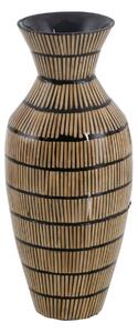 Vase Black Beige Bamboo 22 x 22 x 52 cm