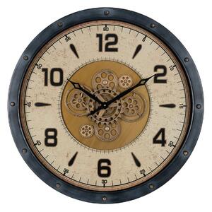 Wall Clock Black Golden Crystal Iron 72 x 9 x 72 cm (3 Units)