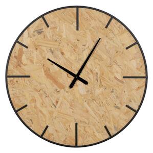 Wall Clock Black Natural PVC Iron MDF Wood 80 x 4,5 x 80 cm