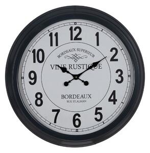 Wall Clock White Black Iron 70 x 70 x 6,5 cm