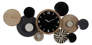 Wall Decoration Black Natural Iron Watch 128,3 x 7 x 64,1 cm