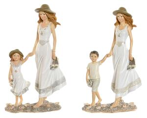 Decorative Figure Home ESPRIT White Beige 14,5 x 8 x 24,5 cm (2 Units)