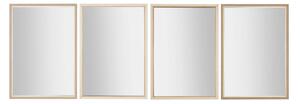 Wall mirror Home ESPRIT White Brown Beige Grey Crystal polystyrene 70 x 2 x 97 cm (4 Units)