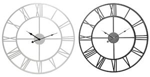 Wall Clock Home ESPRIT White Black Metal 60 x 3 x 60 cm (2 Units)