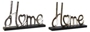 Decorative Figure DKD Home Decor Black Golden Silver Urban 46 x 8 x 29 cm (2 Units)