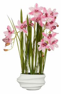 Decorative Plant Mica Decorations Cymbidium Polyester Orchid 81 x 49 x 40 cm Artificial