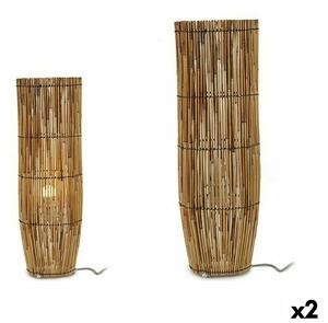 Floor Lamp Natural Bamboo 21,5 x 62 x 21,5 cm (2 Units)