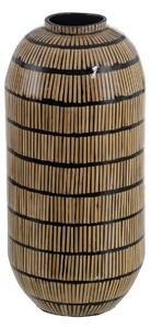 Vase Black Beige Bamboo 23 x 23 x 50 cm