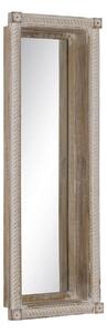 Wall mirror White Natural Crystal Mango wood MDF Wood Vertical 106,6 x 12,7 x 38 cm