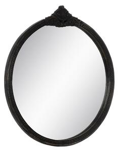 Wall mirror Dark brown Crystal Mango wood MDF Wood Vertical Circular 76,2 x 3,8 x 81,3 cm