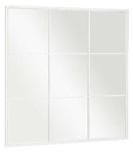 Wall mirror White Metal Crystal Window 90 x 90 x 2 cm