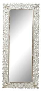 Wall mirror Home ESPRIT White Crystal MDF Wood Indian Man Stripped 66 x 3 x 164 cm