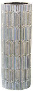 Vase Alexandra House Living Grey Golden Ceramic 13 x 13 x 34 cm