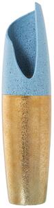 Vase Alexandra House Living Blue Golden Ceramic 13 x 14 x 51 cm