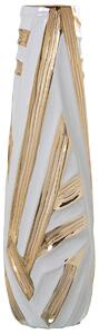 Vase Alexandra House Living White Golden Ceramic 14 x 14 x 45 cm