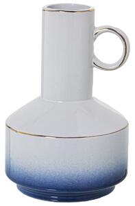 Vase Alexandra House Living Blue White Ceramic 15 x 16 x 23 cm With handle