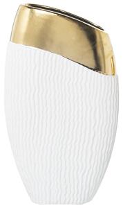 Vase Alexandra House Living White Golden Ceramic 9 x 21 x 36 cm