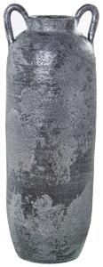 Floor vase Alexandra House Living Silver Ceramic Aged finish 17 x 17 x 46 cm With handles