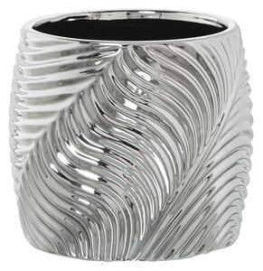 Vase Alexandra House Living Silver Ceramic 19 x 19 x 17 cm