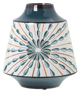 Vase Alexandra House Living White Dark blue Ceramic 19 x 19 x 22 cm