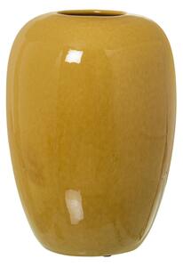 Vase Alexandra House Living Mustard Ceramic Shiny 16 x 16 x 27 cm