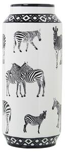 Vase Alexandra House Living White Ceramic Zebra 18 x 18 x 36 cm