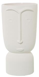 Vase Alexandra House Living Ecru Ceramic Face 16 x 16 x 27 cm